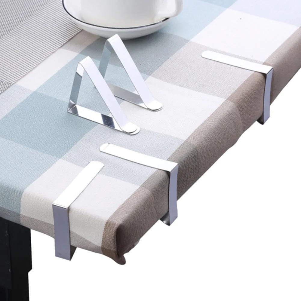5Pcs/Set New Stainless-Steel Table Cloth Clip Wedding Table Cover Clip Holder Triangle Tablecloth Stable Clips Home Fixed Clip
