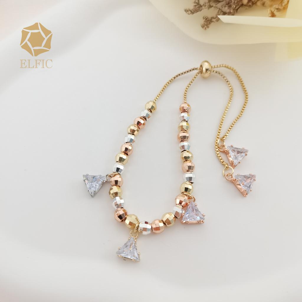 Elfic Cross Pendant 6MM Beaded Catholic Copper Rosary Necklace Religion Jewelry Christ Virgin Mary Bracelet Charms