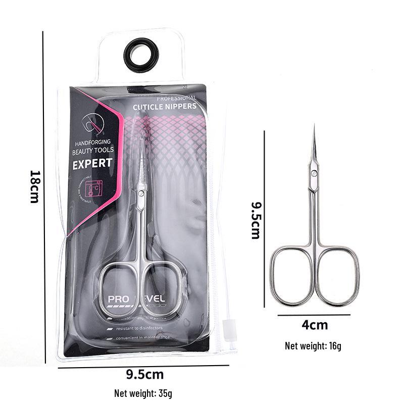 Second-Gen Russian Stainless Steel Cuticle Nippers - Six-Sided Blade, Sharp Curved Clippers for Nail Art.