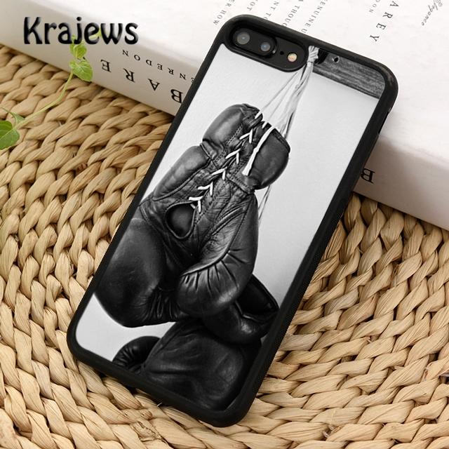 Krajews Boxing Gloves Hanging on a Wall Soft Phone Case For iPhone 17 Air 16 15 14 plus 11 12 13 pro max coque Fundas