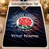 Flannel BlanketBlackburn Rovers Football Custom Name Text Personalized Soft Warm Throw Blanket Home Decor Gift