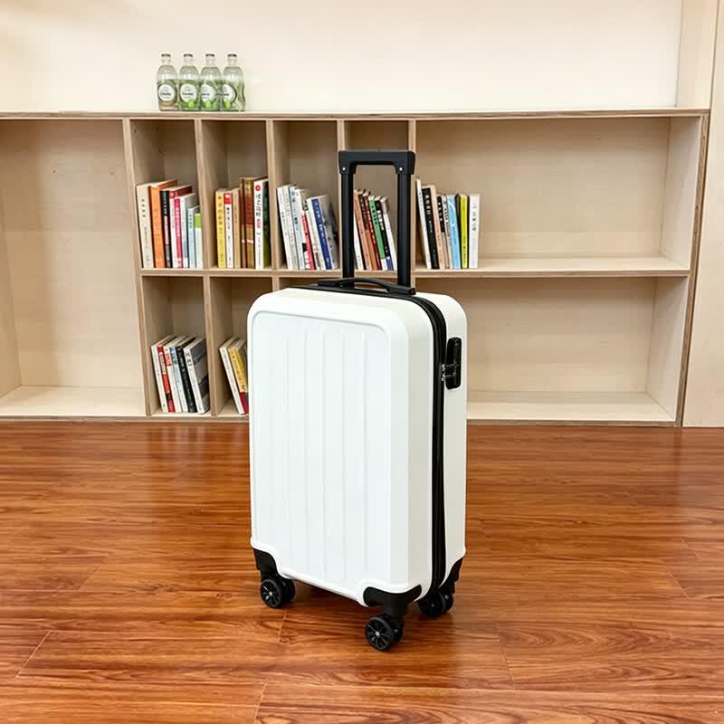 Moncaroni Minimalist Vertical Stripe Travel Suitcase