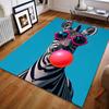 Zebra blowing bubbles Print Carpet for Bedroom Living Room Bedside Sofa Floor Mat Modern Home Decor Area Rug Large Size