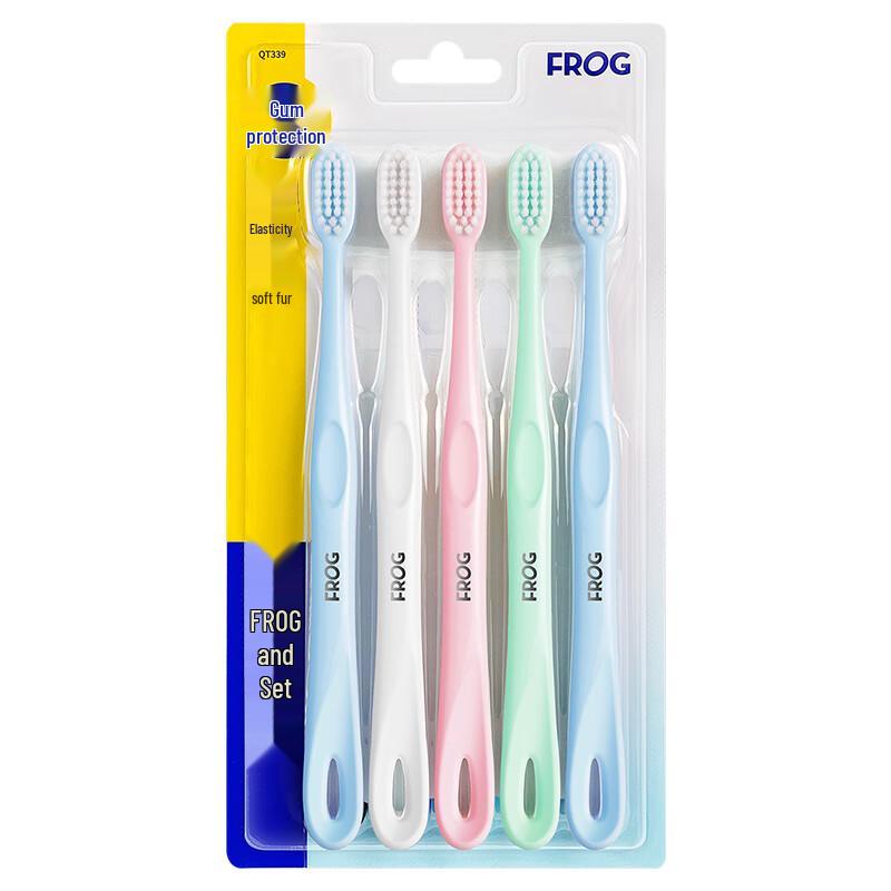 FROG Adult Gum Care Soft Bristle Toothbrush 5-Pack