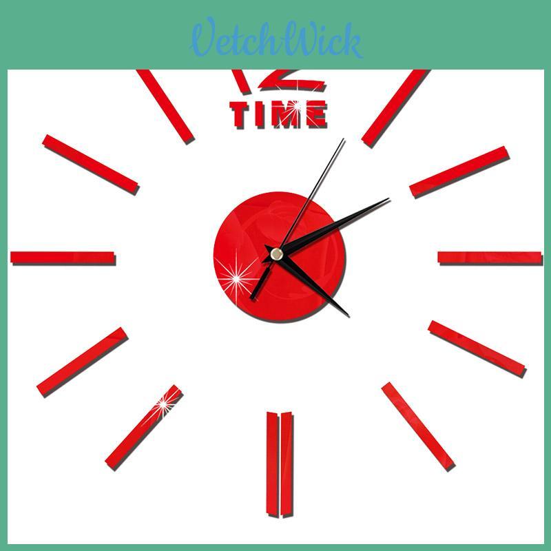 Chic 3d Mirror Luxury Modern Diy Large Wall Clock Home Office Decor For Contemporary Spaces