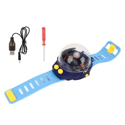 Mini RC Auto Uhr Legierung Elektronische Auto Uhr Spielzeug mit USB-Aufladung für Kinder ab 3 Jahren Orange