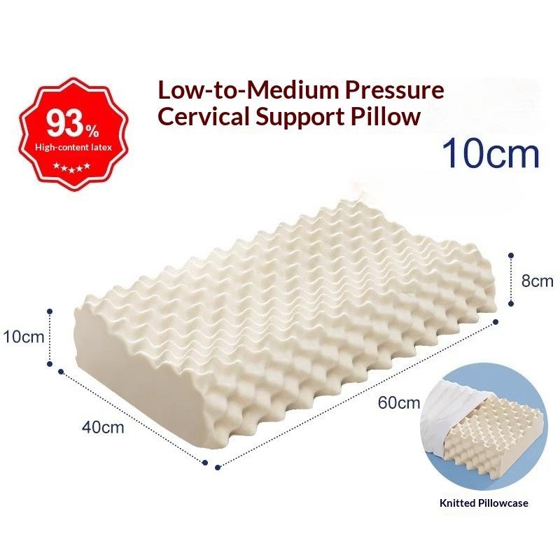 Natural Latex Pillow Orthopedic Cervical Support for Adults Sleeping Aid Pillow Core Healthy Birthday Gift & Home Essential