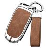 Metal Leather Car Key Cover Keychain for Jeep Renegade Compass Grand Cherokee for Chrysler 300C Wrangler Dodge Accessories