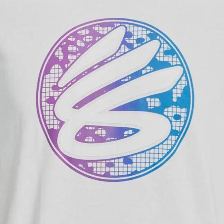 Under Armour Printed Crew Neck Pullover Short Sleeve T-Shirt Men Tops White 1376274-100