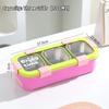 Rectangular Stainless Steel Lunch Box Removable Divided Compartments Portable Food Safe for Camping Picnic School Work