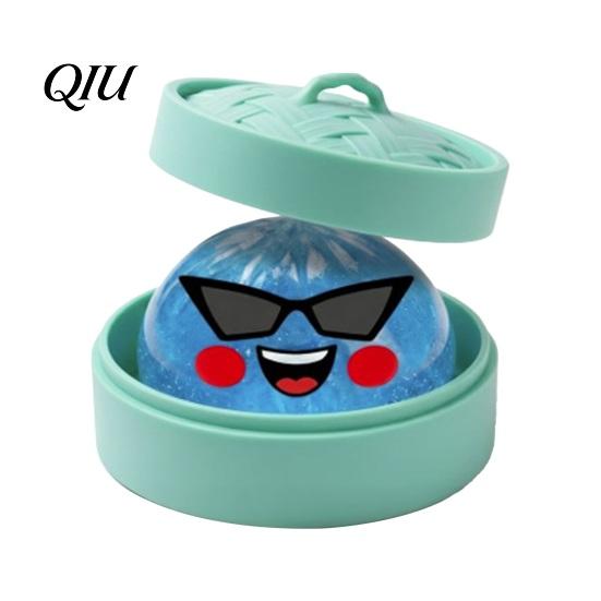 Portable Dumpling Toy Halloween Stress Relief with Steamer, Glitter Ball Fidget Party Favors Toy, Anxiety Relieving Steamed Bun Squeeze for