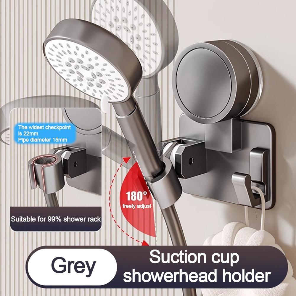 

Suction Cup Showerhead Bracket Adjustable Sprayer Fixed Base Bathroom Accessories
