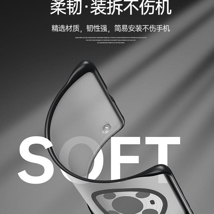 Huawei Mate50Pro P60 Frosted Clear Metal Lens Frame Protective Case