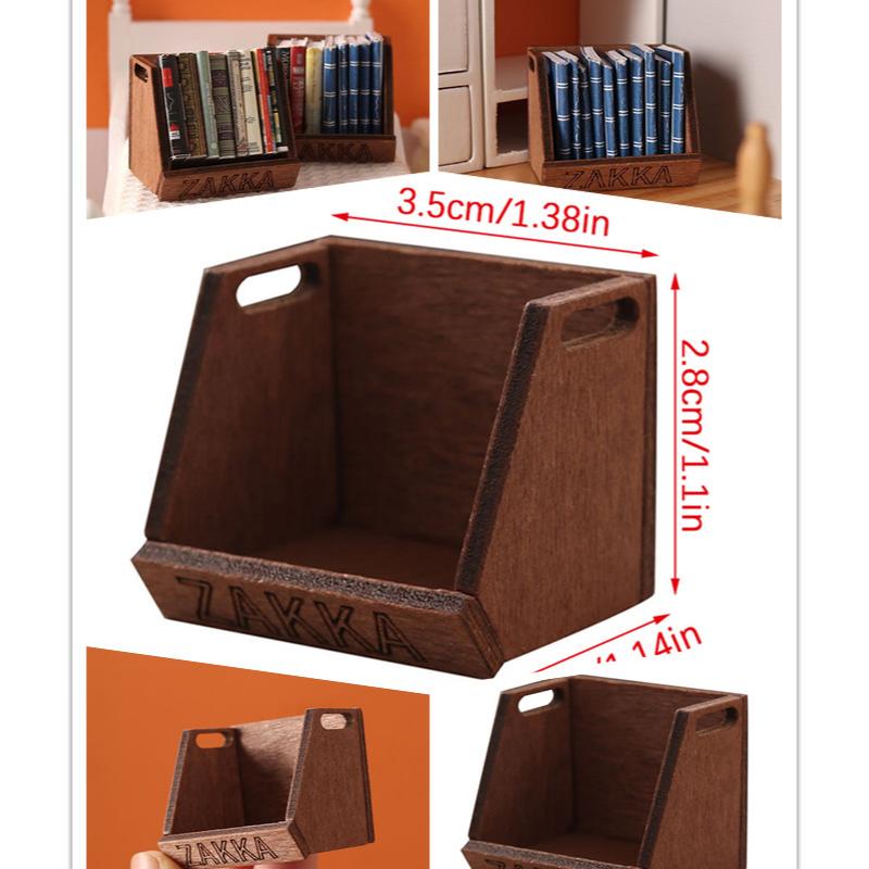[JN]1Pc 1:12 Dollhouse Miniature Storage Basket Book Food Fruit Storage Model Home Kitchen Decor Toy