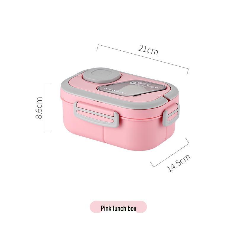 Korean-Style Microwaveable Bento Lunch Box Set for Students & Office Workers