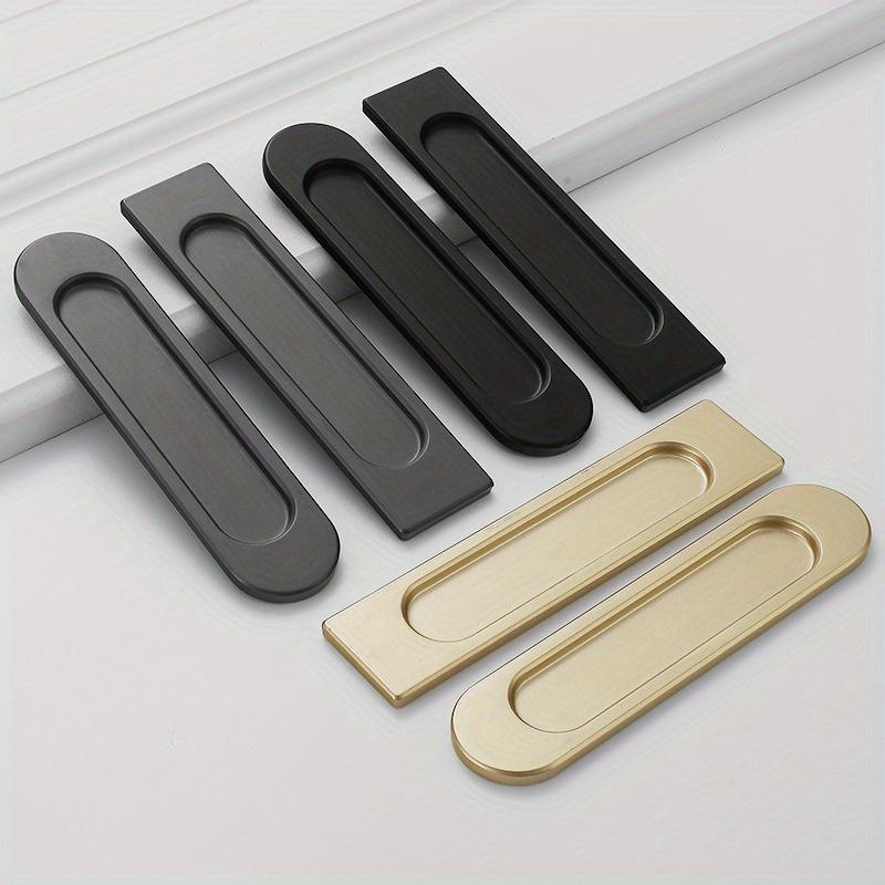 2Pcs Barn Door Sliding Pull Door Hidden Furniture Hardware Handle Self-Adhesive Bathing Room Glass Door Pulls