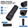 Cr Mo Steel Lug Nut Socket Anti Theft Socket Locking Lug Key New Wheel Nut Key  Vehicle Accessories