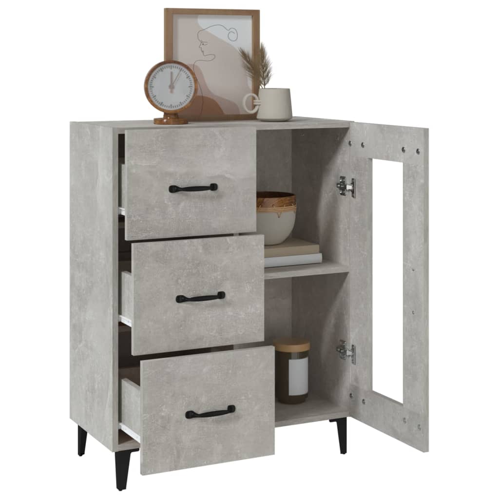 Sideboard Concrete Grey 69.5 x 34 x 90 cm Engineered Wood