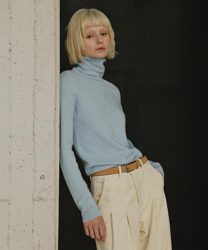 LEFTSEOUL Basic 100% Wool Turtleneck Pullover [10 Colors]