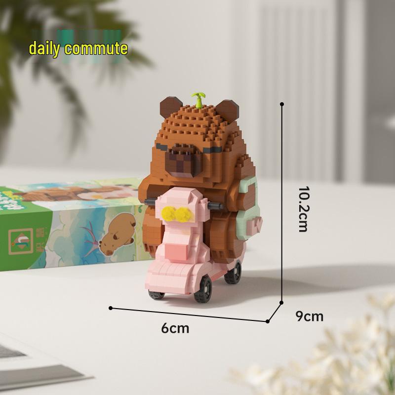 Capybara & Guinea Pig Building Block Toys - Lego Compatible Cartoon Assembly Ornaments for Kids
