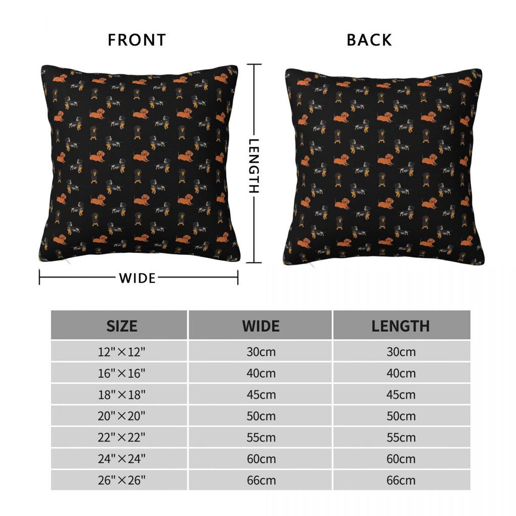 My Lovely Dachshund Dog Pillow Cover Cushion Cover Soft Pattern Pillow Case Funny Pillowcases For Chair Sofa Home Decoration