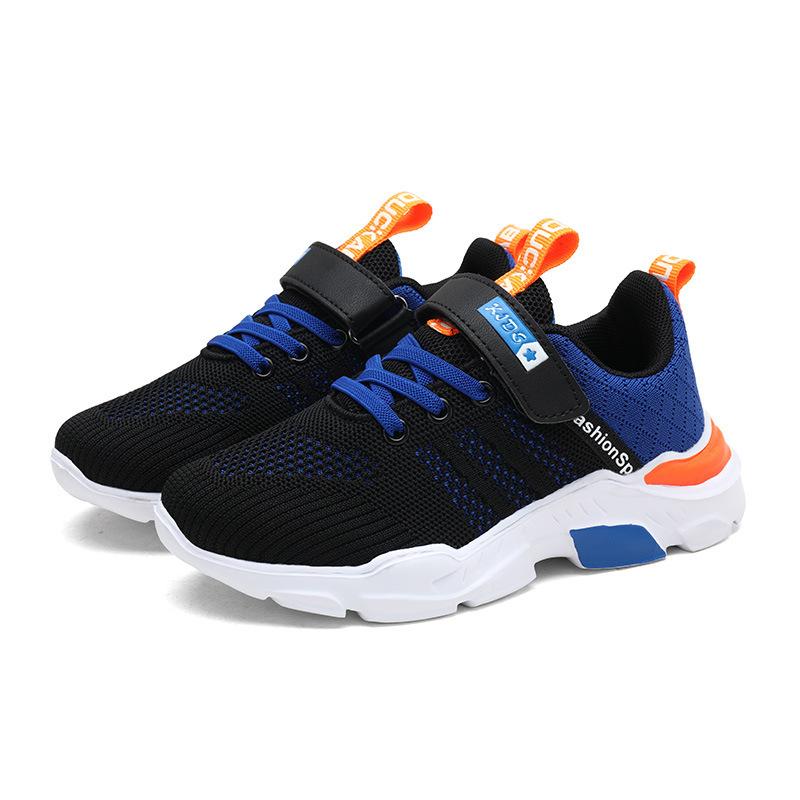 Soft 2025 leather children's running middle and large children's classmates sports shoes autumn boys bottom trendy boys' walking shoes