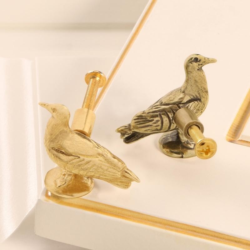 Elegant Brasses Pheasant Cabinet Handle Retros Styles Home Decoration Hardware M4YD
