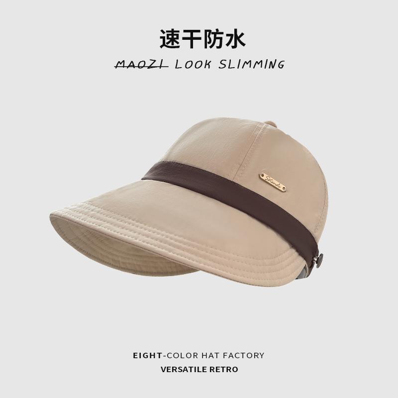 Quick-drying the same sun hat children's versatile duck tongue bucket hat street shot tide show face small sun protection sun hat