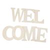 7PCS Welcome Sign Plywood 2mm Thickness Unpainted Welcome Decorative Letters for Wedding Party
