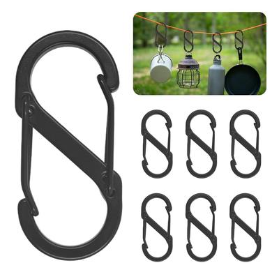 Carabiner S-shaped Hook Carabiner Rust-proof Durable High Hardness Aluminum Alloy
