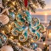Winterurlaubs-Schmuck Meeresglas-Weihnachtsdekoration, Küsten-Schildkröte Walhai Oktopus Gastgeschenke für Festivals Baumbehang,