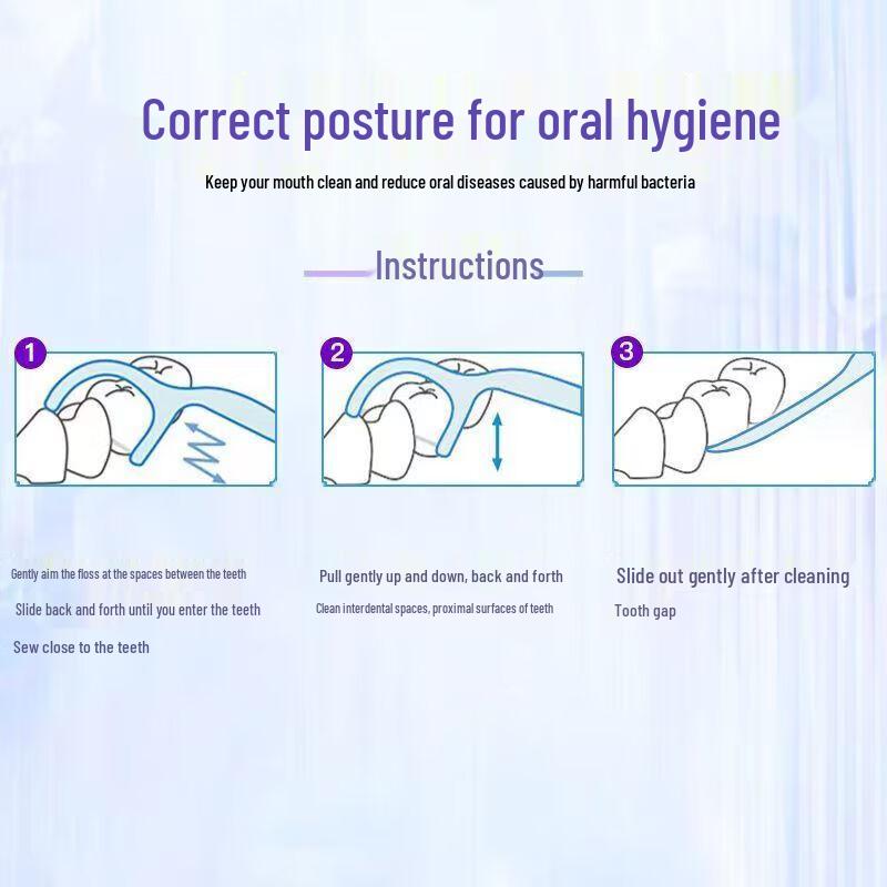 Shuke 50 Count Flat Dental Floss Sticks