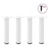 VidaXL Coffee Table Legs 4 Pieces White 42-44 Cm Steel 4012453