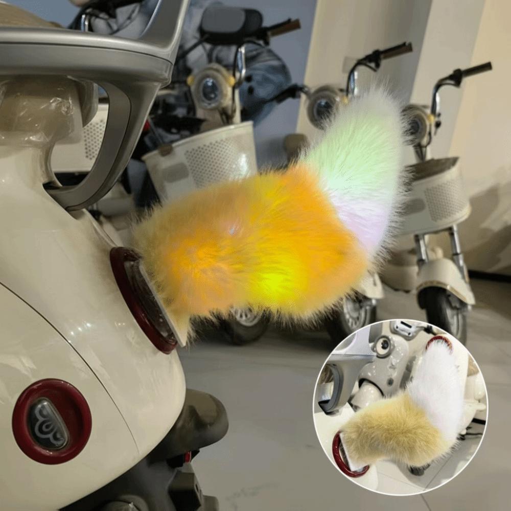 Collision Protection Electric Tail Device Fluffy Tail Accessory Electric Bicycle