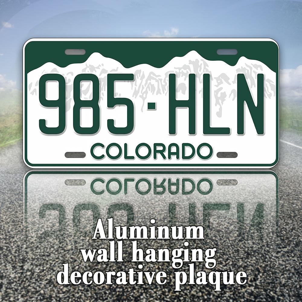 Vintage Colorado Metal License Plate Wall Sign -  Retro Decorative Plaque with English , Easy To Hang for Home, Bar, Garage, or