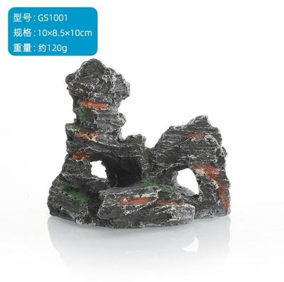 Fish Tank Landscaping Ornamental Rockery Simulation Resin Process Aquarium Decoration Explosive Rock Decoration Fish Hiding Cave
