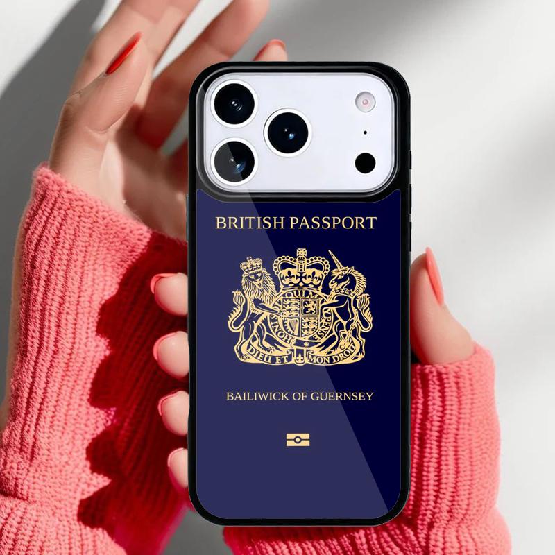 United Kingdom British Passport Phone Case for iPhone 17 Air 16e 15 14 13 Pro Max Back Cover for 12 11 Pro Coque