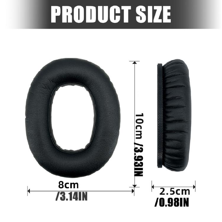 Replacement Headset Pads Protein Leather Earpads Breathability for Monitor 3 Active Noise Cancellation Headphone