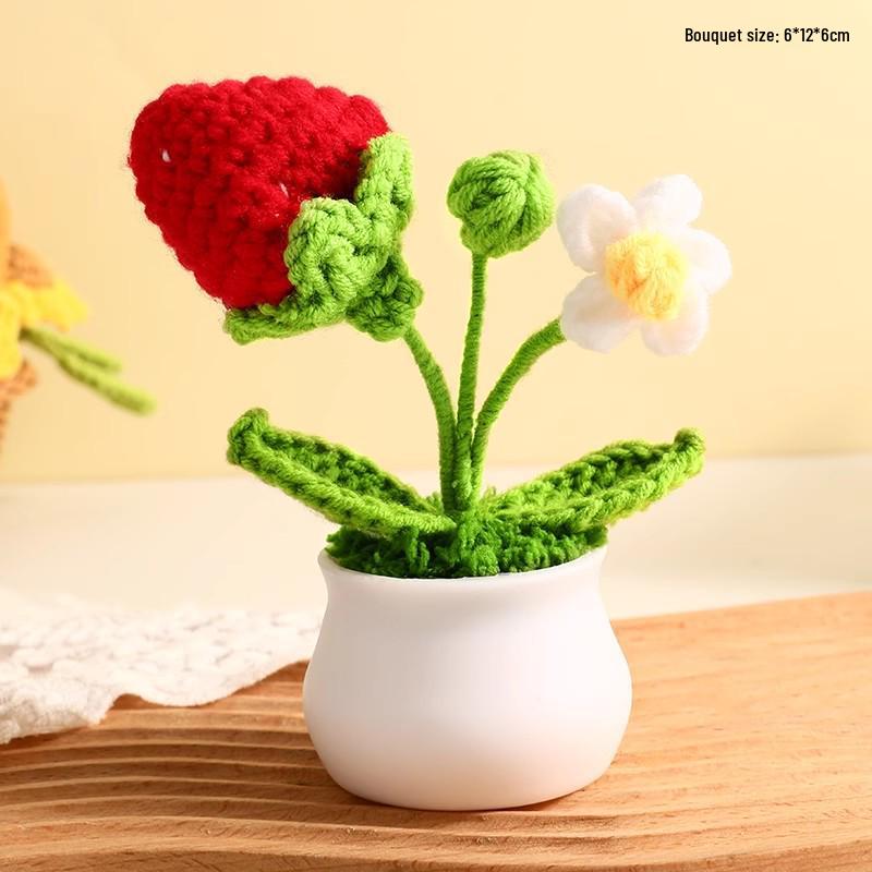 Handgefertigte Sonnenblumen-Schreibtischdekoration - Gewebtes Blumenstrauß-Geschenk für Schüler & Mädchen