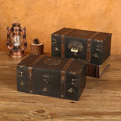 Wooden New Hand Gift Miscellaneous Storage Box Desktop Integrated Retro Miscellaneous Sorting With Lid Storage Box