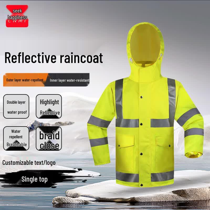 Moufu High-Visibility Reflective Rain Suit 4XL185