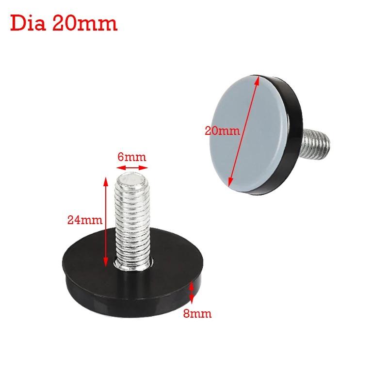 

10Pcs Round Thread Levelers M6/M8 Adjustable Screws Leveler Furniture Glide Feet Pads Table Cabinet Sofa Foot Protective Mat 10 Pcs