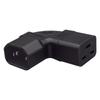 Heavy Duty C14 to C19 Power Cord Adapters 10A Input 15A Output 90 Degree Bend PDU Converters for Industrial Devices