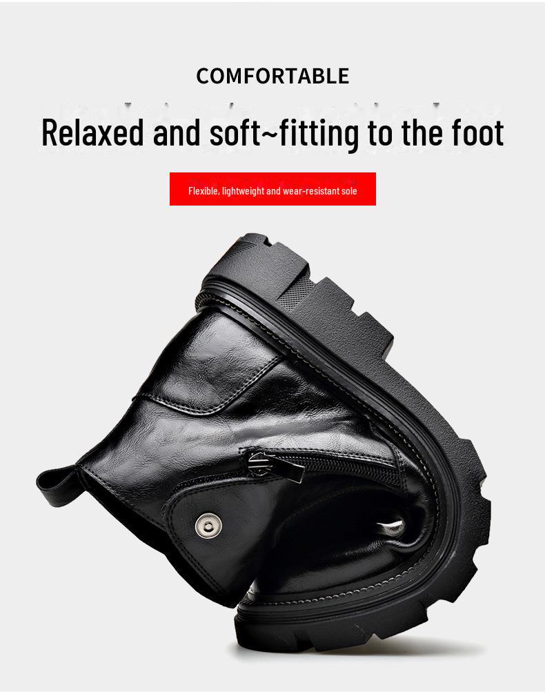 2024 Nové pánské polobotky Chelsea - Britský styl, boční zip, všestranné, sametová podšívka.