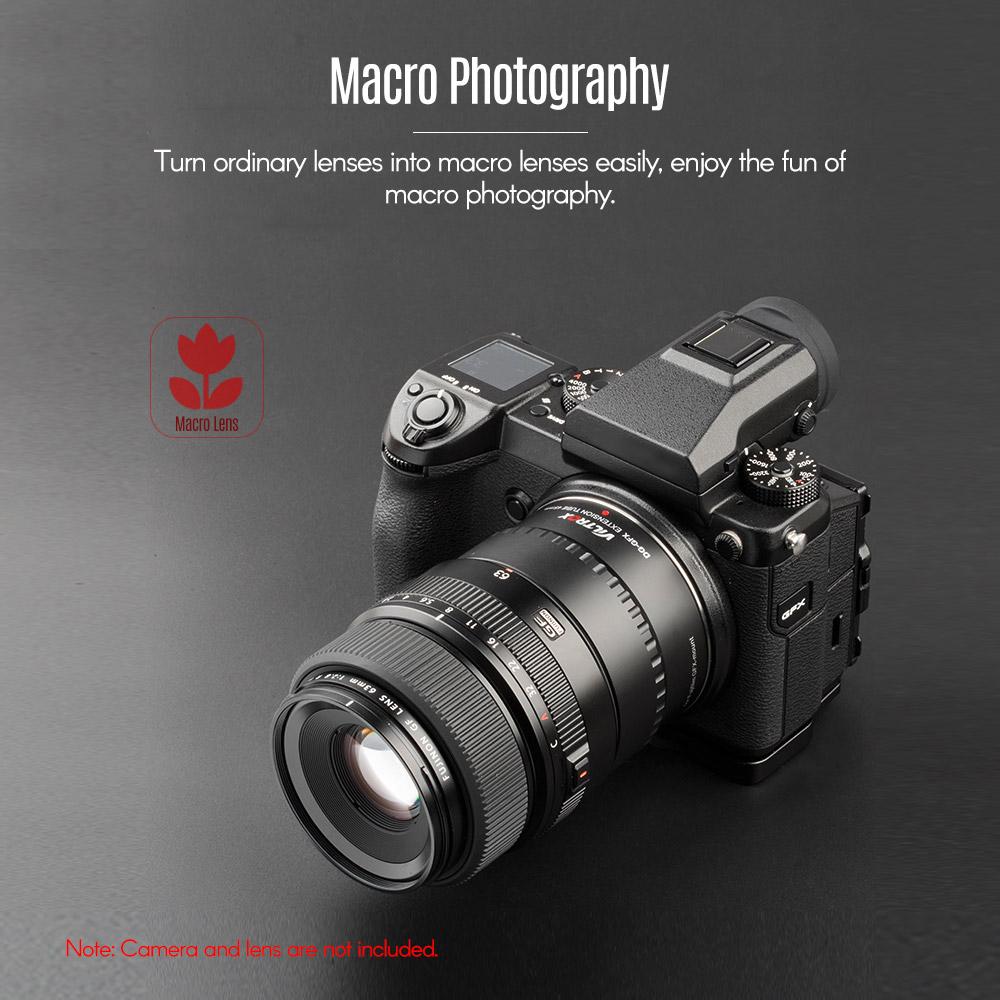 Viltrox DG-GFX 45mm Automatická elektronická makro prodlužovací trubice s adaptérem