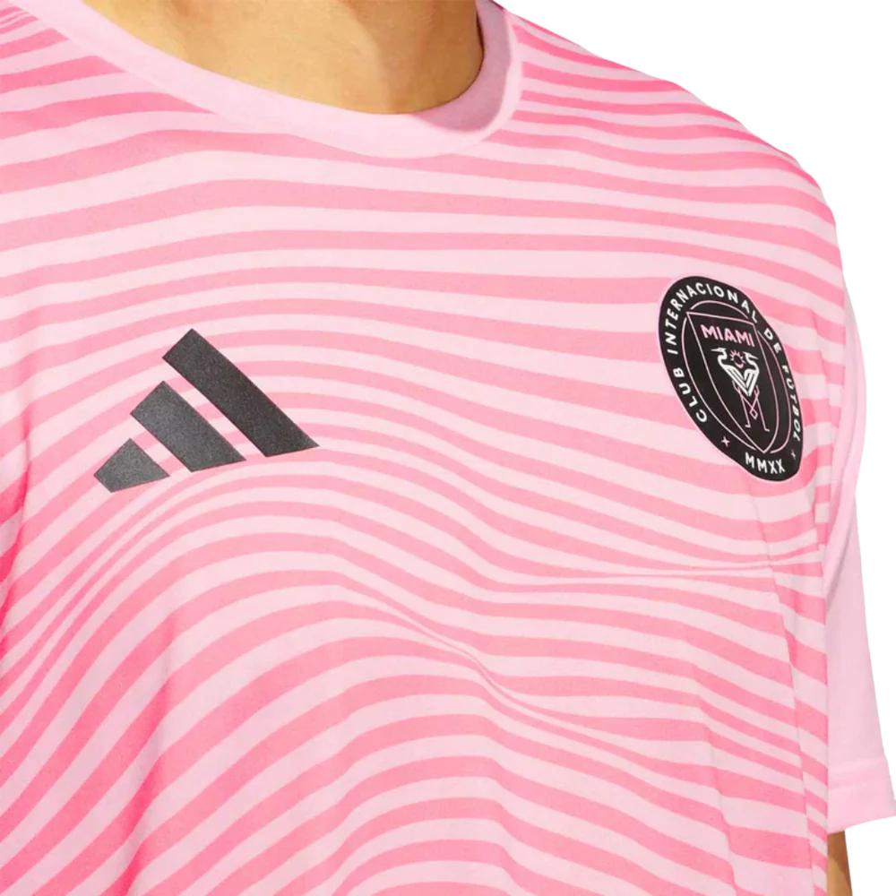 Adidas Logo Print Round Neck Pullover Short Sleeve T-Shirt Men T-Shirts Pink JJ2590