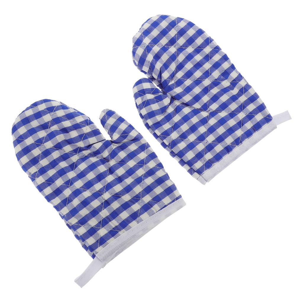 2Pcs Kids Oven Mitts Heat Resistant Microwave Gloves for Children Barbecue Baking Kitchen Cooking Anti Scalding Insulated
