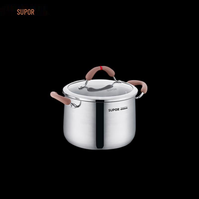 SUPOR 22cm Little Red Circle 304 Stainless Steel Soup Pot