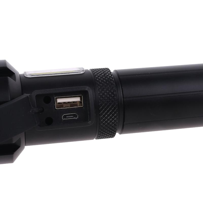 Super Bright Strong Lights Focusing LED Flashlight Outdoor Portable Built-in Rechargeable Battery Multi-function Lights