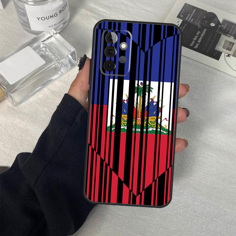 Vintage Haiti Haitian Flag Case For Samsung Galaxy A13 A23 A33 A53 A17 A06 A16 A56 A36 A54 A34 A14 A52 A32 A15 A35 A55